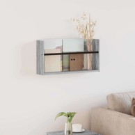 Polica za časopise s policom, zidne 60 x 12 x 30 cm, siva sonoma