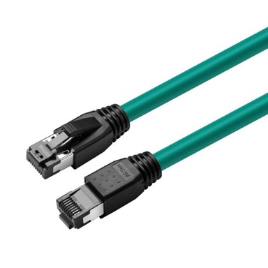 Mrežni kabel CAT8.1, S/FTP, LSZH, AWG 24, 0,5 m, zeleni