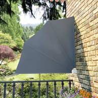 Sklopiva bočna tenda, 140 x 140 cm, siva