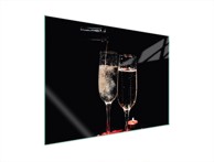 TMK Staklena zaštita za štednjak ili ploču za kuhanje 70x52, vino