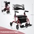 NORTHIX Hodalica i transportna stolica 2u1, sklopiva, 136 kg, crvena