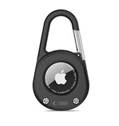 TECH-PROTECT Maska Slidelock Carabiner, za Apple AirTag 1 / 2, crna
