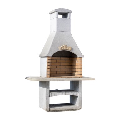 Vanjski kamin Br.04 + šamotno ložište + sep bijeli 464B