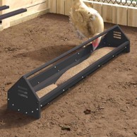 Hranilica za kokoške crna 108 x 20,5 x 20 cm