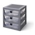 LEGO® Organizator s 3 ladice za odlaganje, sivi