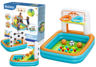 BESTWAY Bazen sa suhim bazenom za loptice 3u1 52728, košarka i nogomet, 120x107 cm