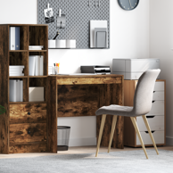 Radni stol 80x50x76 cm od konstruiranog drva, dimljeni hrast