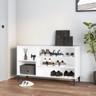 Ormarić za cipele sjajni bijeli 102x36x60 cm konstruirano drvo