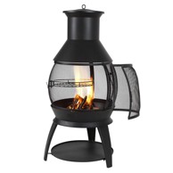 VEVOR Kamin Sferični 50x110 cm Crni