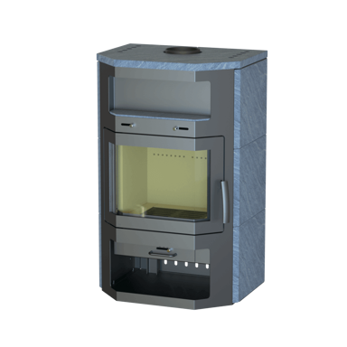 THERMIA Peć na drva Bali Max V3, prirodni kamen, siva