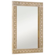 Kupaonsko ogledalo 50 x 70 x 2,5 cm masivno drvo manga i staklo