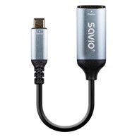 SAVIO Adapter USB-C na HDMI 4K/60Hz AK-78, siva