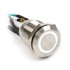 IMPACTICS Gumb 19 mm, IP67, bijela LED, srebrni