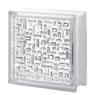 SEVES Staklena opeka,190x190x80 mm, prozirna