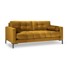 COSMOPOLITAN DESIGN Žuta baršunasta sofa Bali, 177x96x78 cm