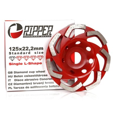 MAR-POL Segmentna dijamantna ploča za mljevenje betona jednostruka L, 125 × 22,2 mm