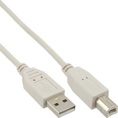 INLINE USB-A na USB-B kabel 34555H, 5 m, bež