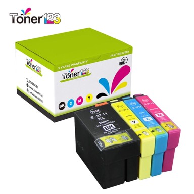 TONER123 Zamjenske tinte komplet Epson 27XL / WF-3620, WF-3640, WF-7110, WF-7610, WF-7620, crna, cijan, magenta, žuta