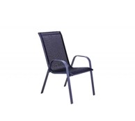 GREEN BAY Vrtna stolica COMO, čelik i tekstilen, crna