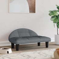 Krevet za pse tamnosivi 70x52x30 cm baršunasti