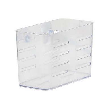 TENDANCE Dvostruka košarica za tuš, poliresin, vakum, velika, prozirna