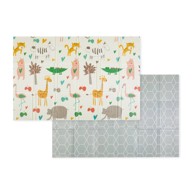 PETITE&MARS Dvostrana podloga za igru Campy Animals&Hexagon, 130 x 200 cm