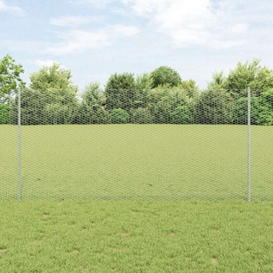 Set za vrtne ograde set od 2 cinkovani čelik 25 x 1.2 m