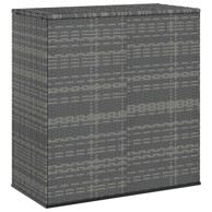 Kutija za vrtne jastuke od PE ratana 100 x 49 x 103,5 cm siva