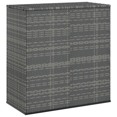 Kutija za vrtne jastuke od PE ratana 100 x 49 x 103,5 cm siva