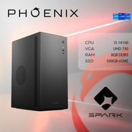 PHOENIX Stolno računalo SPARK X-101 / Intel Core i3-14100, 8GB, 500GB SSD