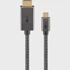 GOOBAY Kabel adapter, USB-C, HDMI, 4K, 60Hz, 2 m, crno/srebrni