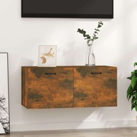 Zidni ormarić, konstruirano drvo, 80 x 35 x 36,5 cm, dimljeni hrast
