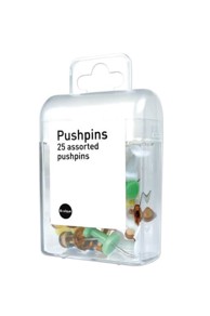 BI-OFFICE Pribadače prozirne 25 kom