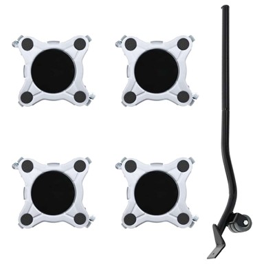 Kotačići za namještaj 4 kom s podizačem 15.5x15.5x5.5 cm, čelik, 1000 kg