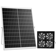 VEVOR Solarni odvodni ventilator za staklenik, 4 ventilatora, 25 W, 300 × 300 × 38 mm, podesivi