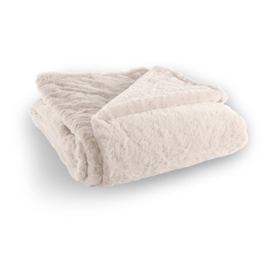  TISECO HOME STUDIO Bijela/bež deka od umjetnog krzna, 150x200 cm, Ruby