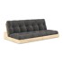 KARUP DESIGN Crna/antracitno siva sklopiva sofa od samta 196 cm Base, 196x110x72 cm