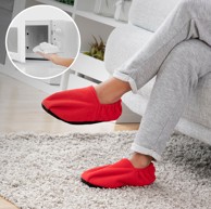 INNOVAGOODS Papuče za zagrijavanje u mikrovalnoj pećnici, crvene
