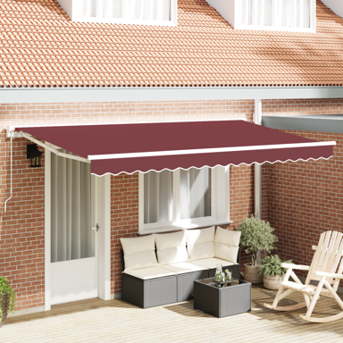 Skrovita tenda 350x200 cm, tamno crvena
