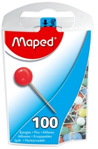MAPED Pribadače s velikom glavom, male 100/1