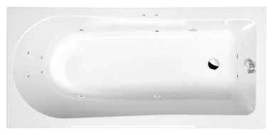 POLYSAN Hidromasažna kada, Lisa, 160x70 cm, akrilna, Active Hydro, kromirana