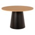ACTONA Crni/u prirodnoj boji okrugli blagovaonski stol s pločom stola u dekoru hrasta ø 120 cm Soli 