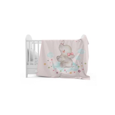 INTERBABY Dekica Elephant Pink, 110 x 140 cm