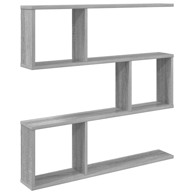 Zidna polica 80 x 12 x 79,5 cm, siva sonoma, konstruirano drvo