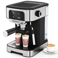 NORTHIX Espresso aparat, 20 bara, 1200 W, 1,8 L, pjenilica mlijeka