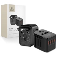 TECH-PROTECT Adapter TA200, putni, EU/UK/US/AU, crni