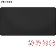 GENESIS Podloga za miš CARBON 500 HYPER LOGO, vodootporna, neklizajuća, crna boja
