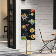 Stalak za sajmove, čelik, 30 x 24 x 214 cm, zlatni