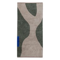 METTE DITMER DENMARK Tamno zelena periva pamučna staza 70x150 cm Figura 