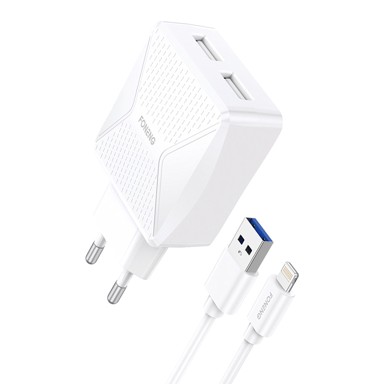 GAN Punjač FONENG EU50, 35W, 2x USB-C / Type-C, bijeli